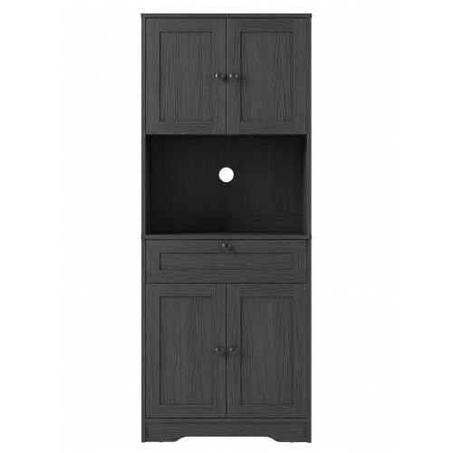 Kitchen pantry cabinet black - pantry, 4