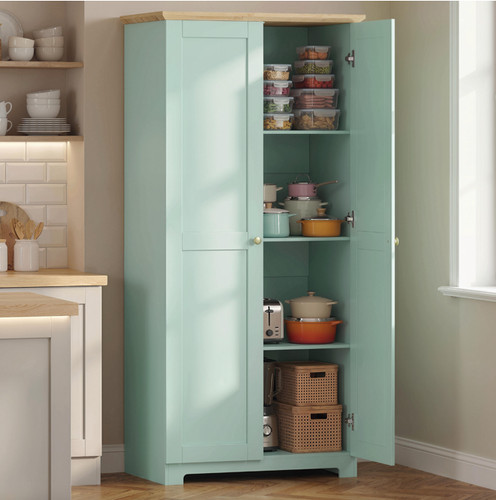 Tall kitchen cupboard wooden - cupboard,