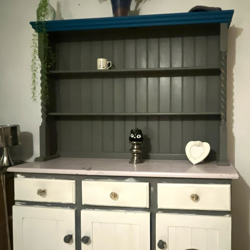 Painted wooden welsh - painted, dresser